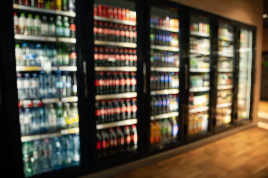 Ultra-processed foods at a convenience store at the airport