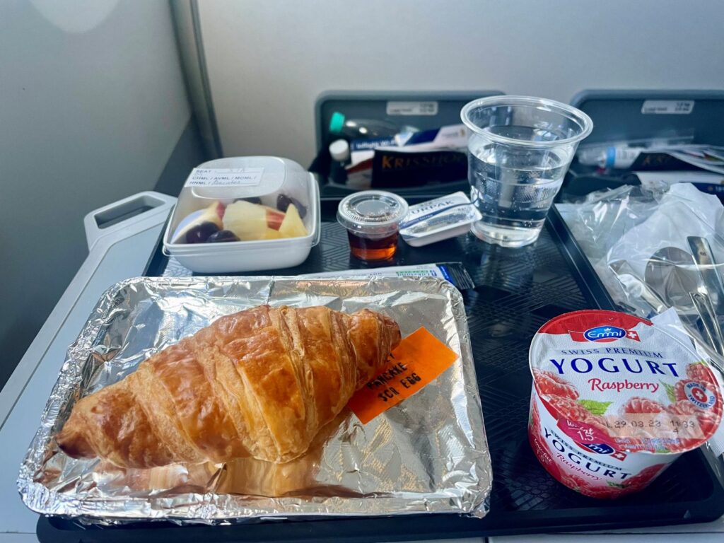 Ultra-processed food aeroplane meal