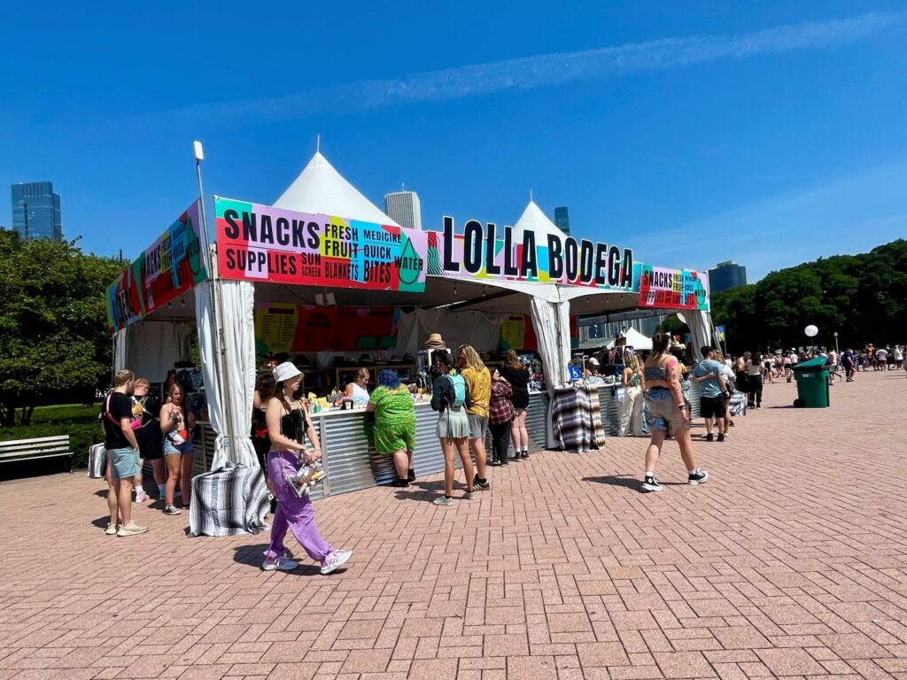 Bodega to buy snacks and small items at a 4-day festival in America