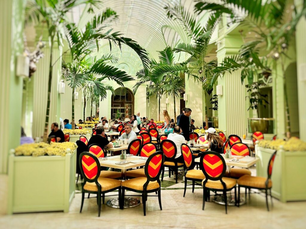 The Wynn buffet dining area showing a relatively empty setting during a weekday morning