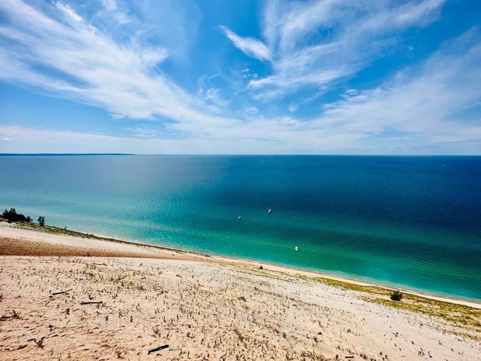 View of Lake Michigan from the Sleeping Bear Dunes overlook