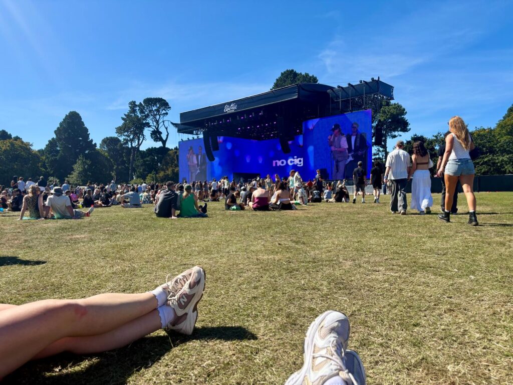 Stage in the distance at a Electric Ave