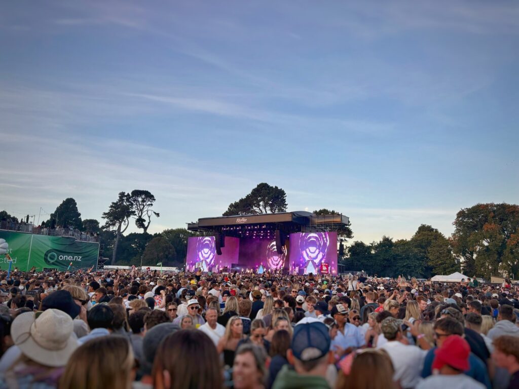 Large crowd attending a two-day-music festival