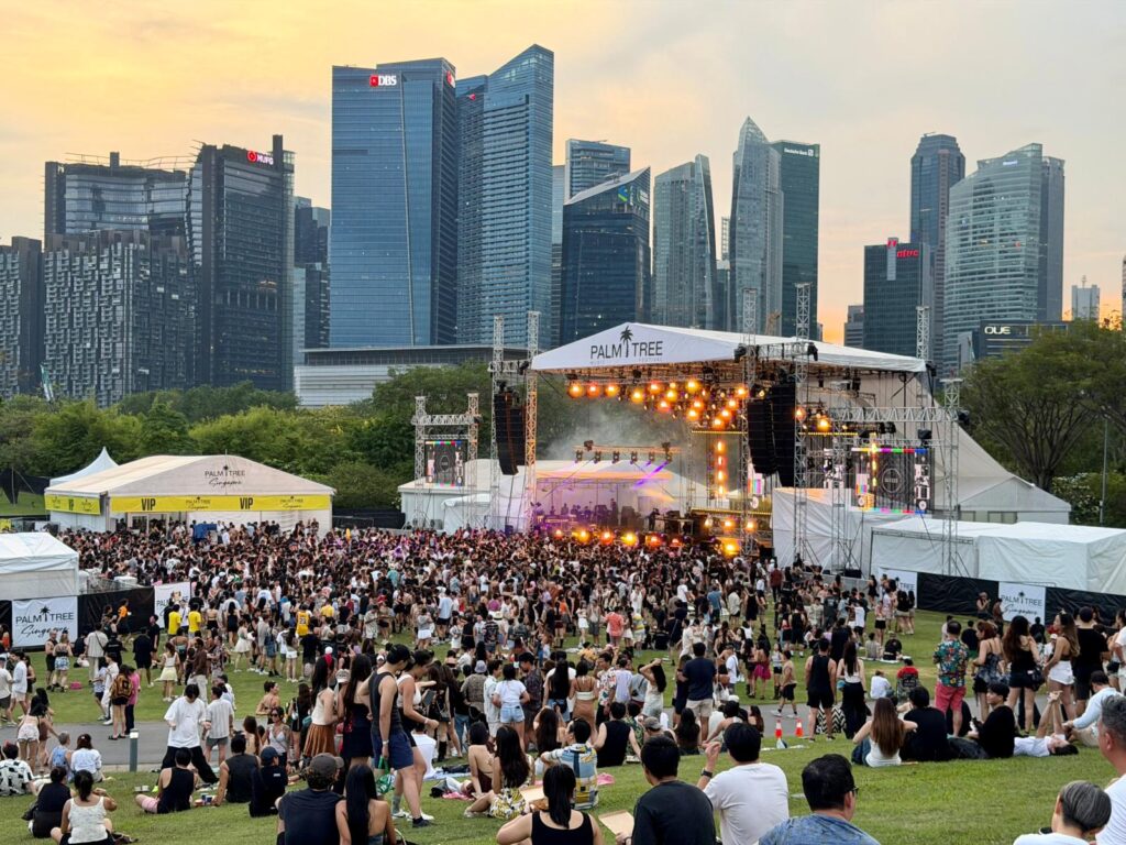 Crowd at Palm Tree Festival in Singapore, enjoying the event before the potential post-festival blues may hit