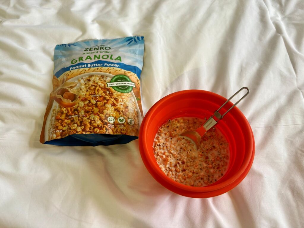 Eating gluten-free in Hong Kong with a bowl of gluten-free cereal for breakfast
