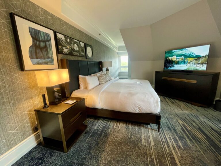 A room at the Fairmont Banff Springs hotel