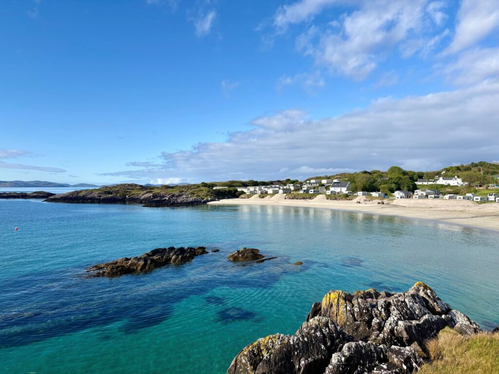 A view over a beach around the coast of Ireland