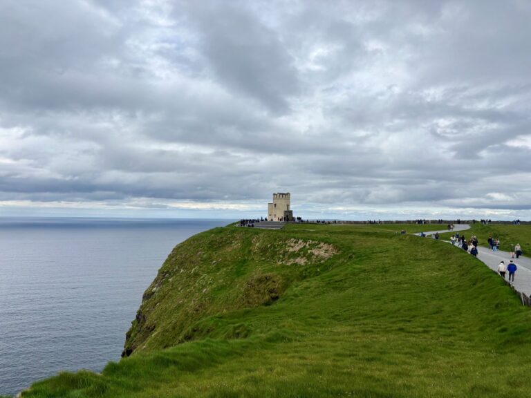 A view of the Cliffs of Moher, Ireland, showing Ireland wellness travel is easy to find in natural landscapes
